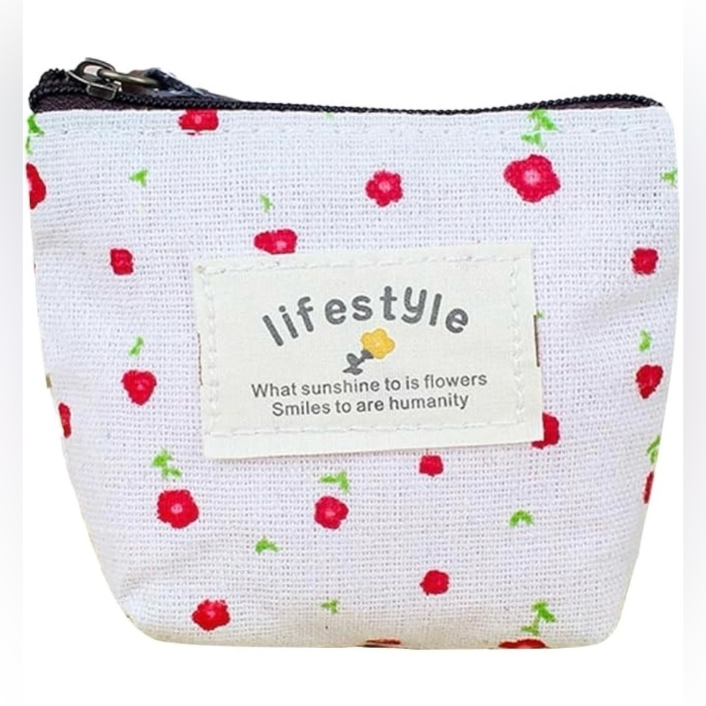 Floral White Coin Pouch NWT